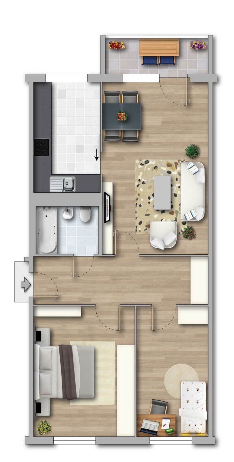 Wohnung zur Miete 385 € 3 Zimmer 68,8 m²<br/>Wohnfläche 7.<br/>Geschoss Saalfelder Straße 16 Lusan - Saalfelder Straße Gera 07549