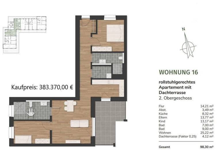 Wohnung zum Kauf - Erstbezug provisionsfrei 383.370 € 3 Zimmer 94,9 m² Neuenburg Zetel 26340