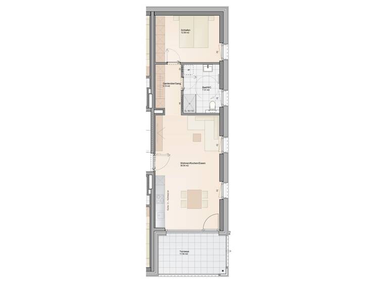 Terrassenwohnung zum Kauf - Erstbezug provisionsfrei 397.000 € 2 Zimmer 55,6 m² 2. Geschoss Büntweg Bludenz 6700
