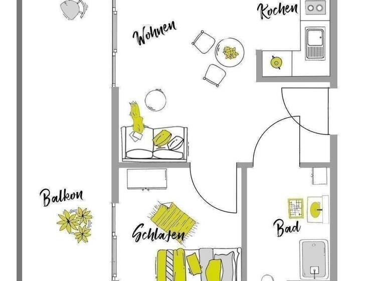 Studio zur Miete 888 € 2 Zimmer 42 m² 5. Geschoss frei ab 01.04.2026 Jean-Weipert-Straße 3 Kaiserlei Offenbach am Main 63067