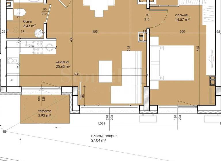 Studio zum Kauf 118.800 € 2 Zimmer 92,3 m² Sozopol