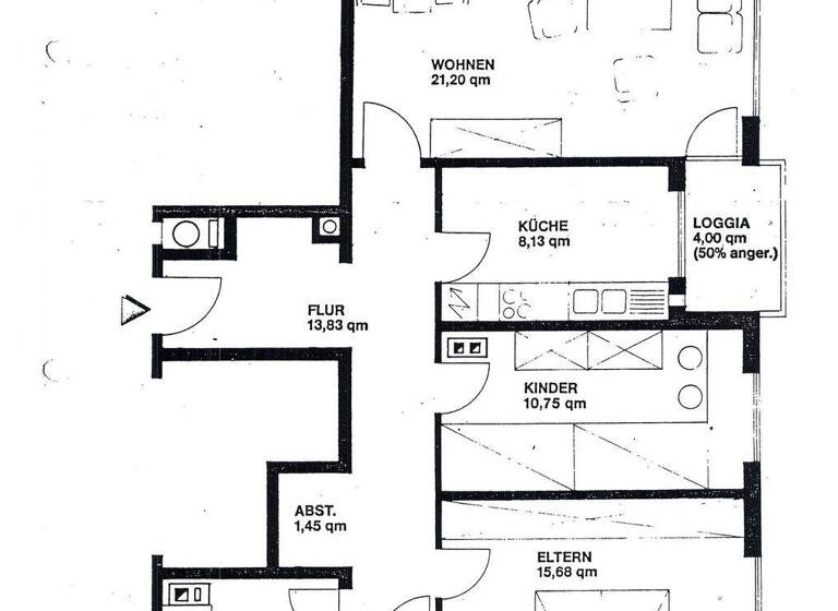 Wohnung zum Kauf 199.000 € 3 Zimmer 80,2 m² 4. Geschoss Moisling Lübeck 23560