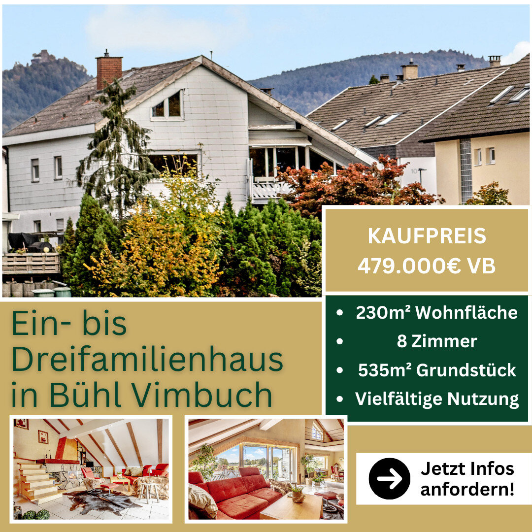 Einfamilienhaus zum Kauf provisionsfrei 479.000 € 8 Zimmer 230 m²<br/>Wohnfläche 535 m²<br/>Grundstück Vimbuch Bühl 77815