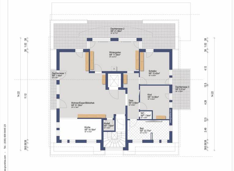 Penthouse zum Kauf 890.000 € 4 Zimmer 176 m² 4. Geschoss Mundenheim Ludwigshafen am Rhein 67065