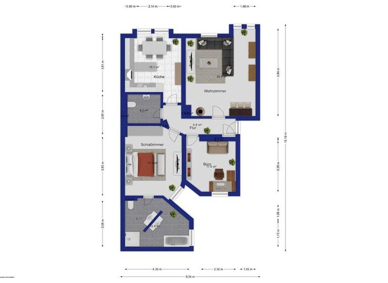 WG-Zimmer zum Kauf 199.000 € 3 Zimmer 90,5 m² frei ab sofort Werder Magdeburg 39104