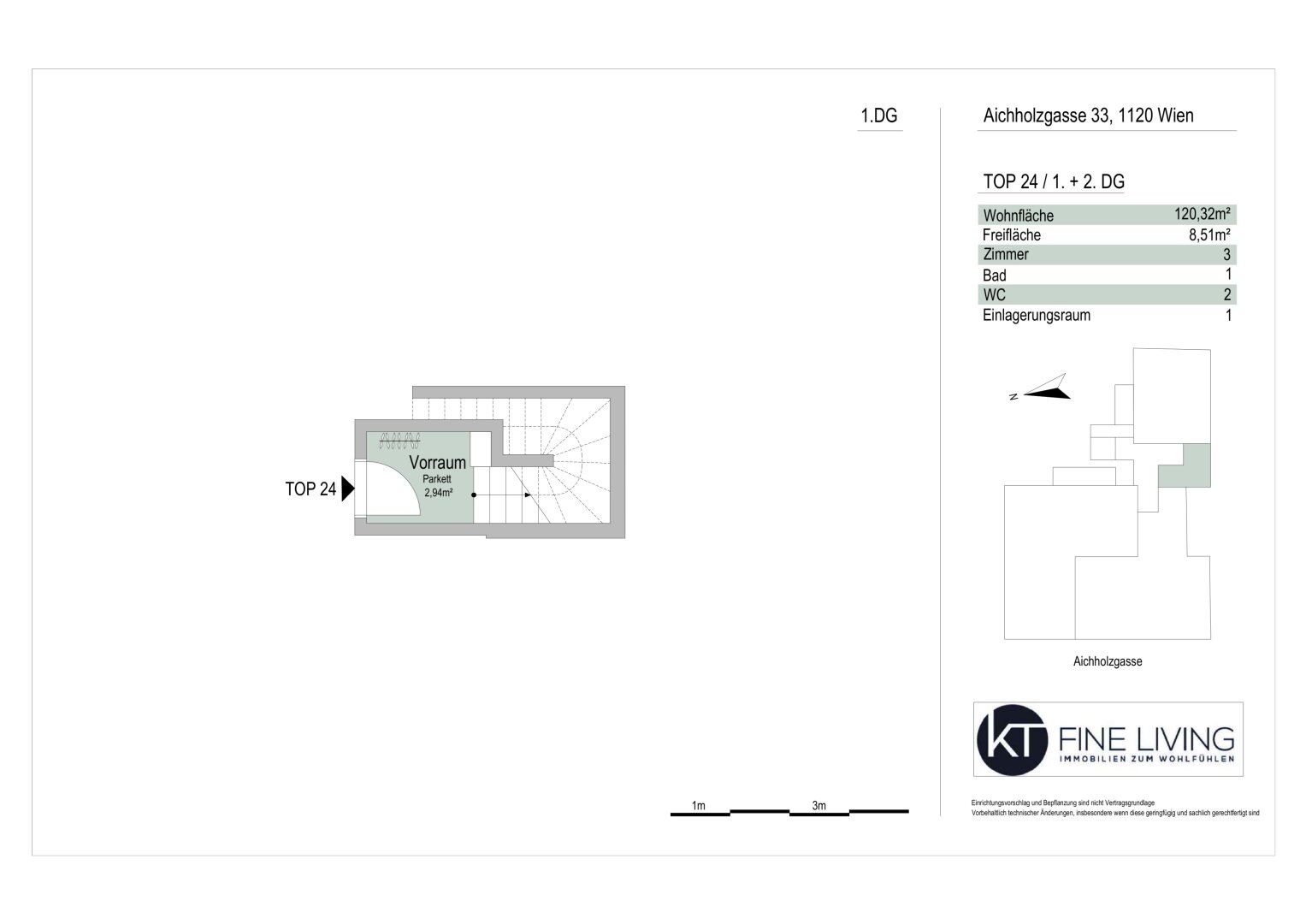 Wohnung zum Kauf 799.000 € 3 Zimmer 120,3 m²<br/>Wohnfläche Wien 1120