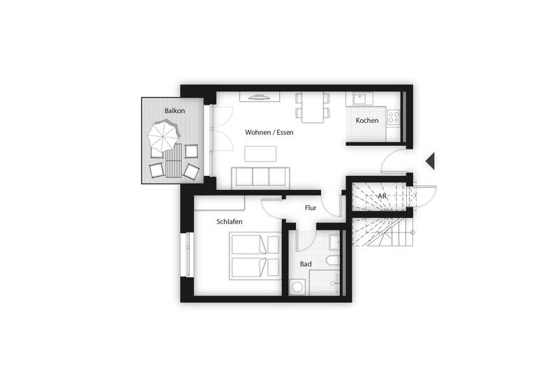 Wohnung zum Kauf 310.300 € 2 Zimmer 52,7 m²<br/>Wohnfläche 3.<br/>Geschoss Geschwister-Scholl-Straße 20 Herzo Base Herzogenaurach 91074