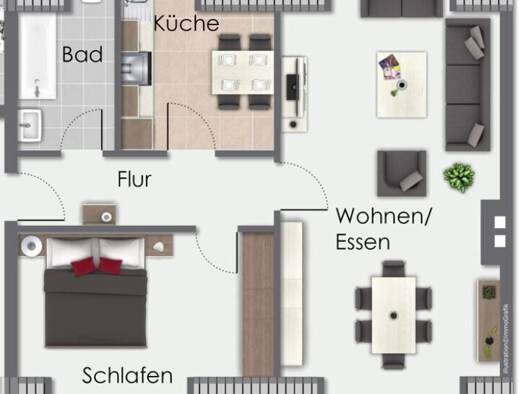 Wohnung zur Miete 650 € 2 Zimmer 63 m² 3. Geschoss Haan Haan 42781