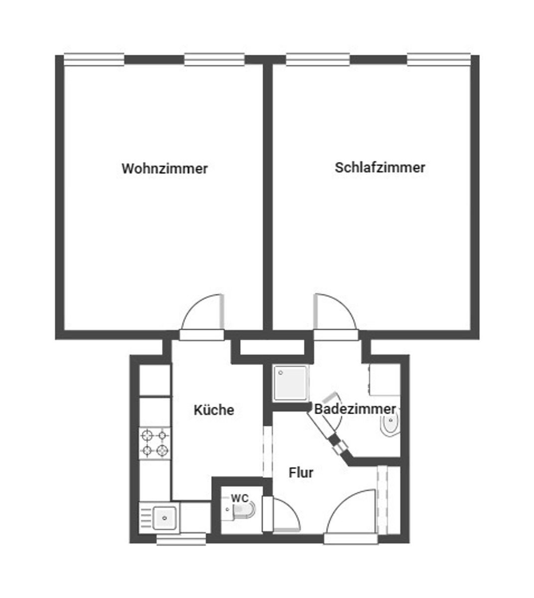 Wohnung zum Kauf 175.000 € 2 Zimmer 57,1 m²<br/>Wohnfläche 3.<br/>Geschoss Wien 1100