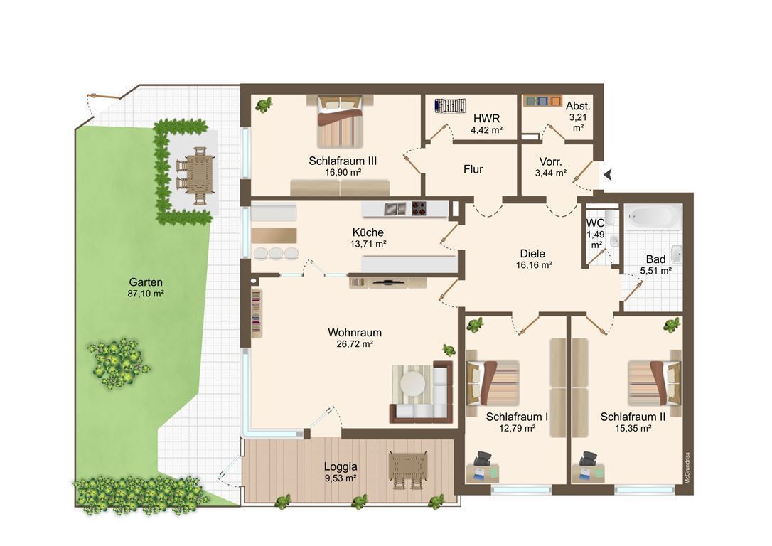 Terrassenwohnung zum Kauf 390.000 € 4 Zimmer 119,7 m²<br/>Wohnfläche 1.<br/>Geschoss ab sofort<br/>Verfügbarkeit Am Weinberg 30, Top 5 Imst 6460