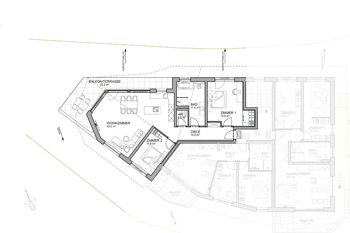 Wohnung zum Kauf provisionsfrei 912.500 € 3 Zimmer 97,2 m²<br/>Wohnfläche 3.<br/>Geschoss Lans 6072