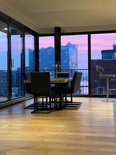 Penthouse zur Miete 6.998 € 4 Zimmer 238 m² 7. Geschoss Am Sandtorkai 56 HafenCity Hamburg 20457