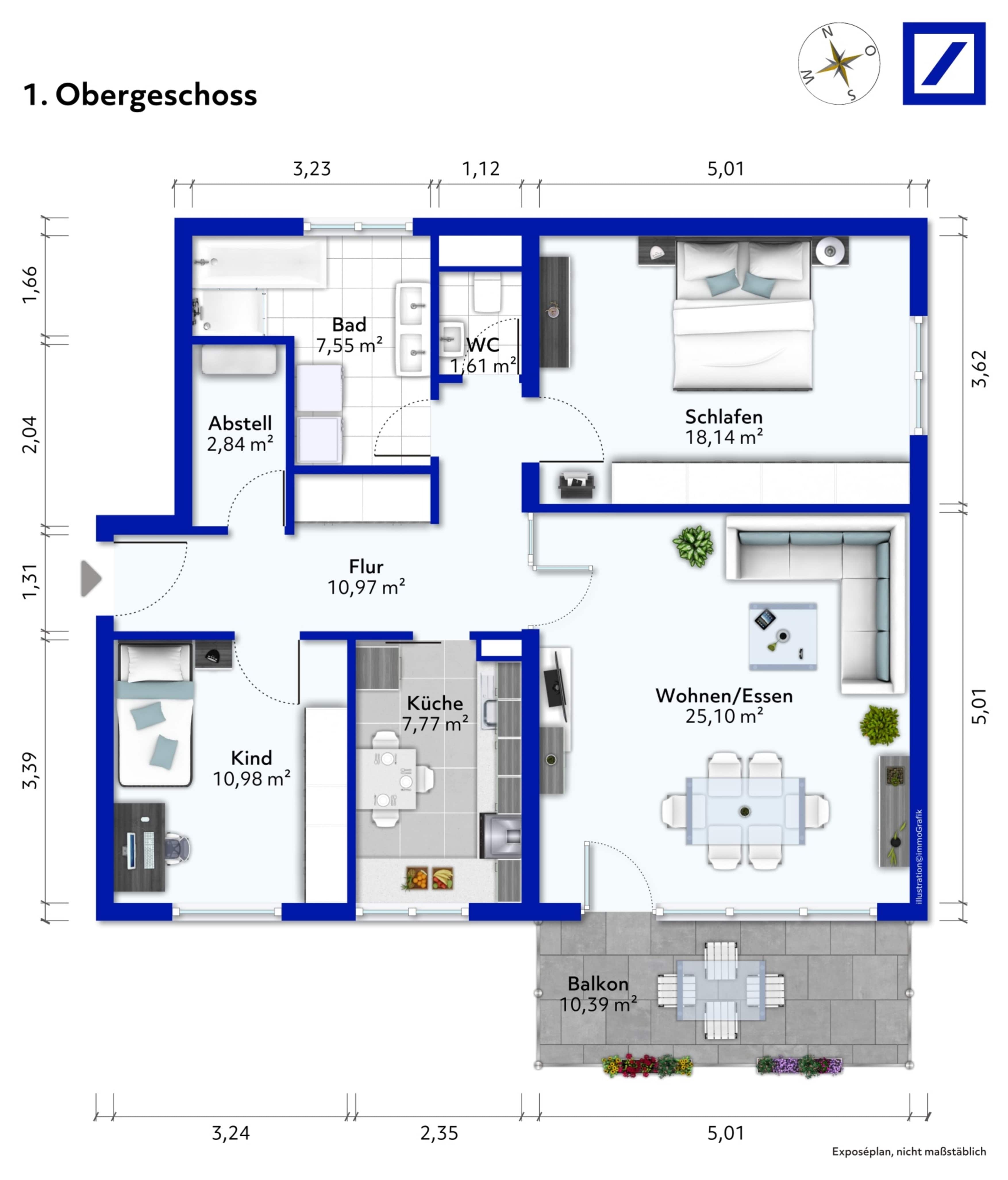 Wohnung zum Kauf 260.000 € 3 Zimmer 90,2 m²<br/>Wohnfläche 1.<br/>Geschoss Illingen Illingen 75428