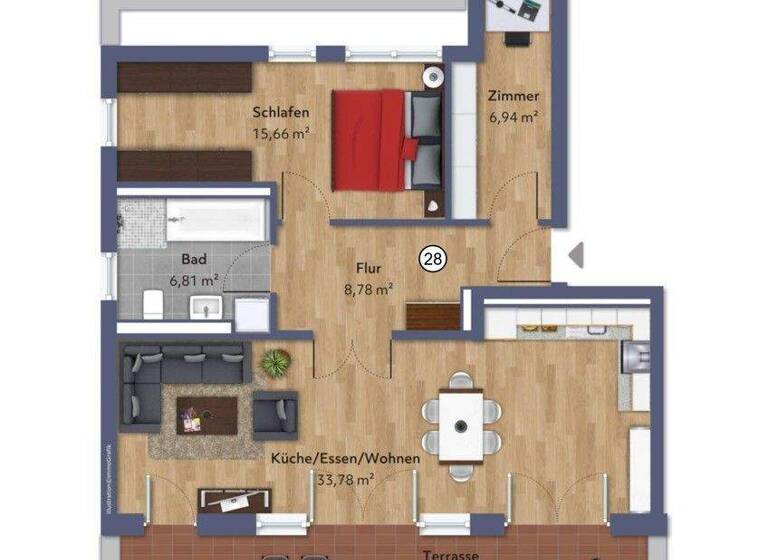Wohnung zur Miete - Erstbezug 1.570 € 2,5 Zimmer 82,5 m² 2. Geschoss frei ab 01.06.2026 Steigenberg Penzberg 82377