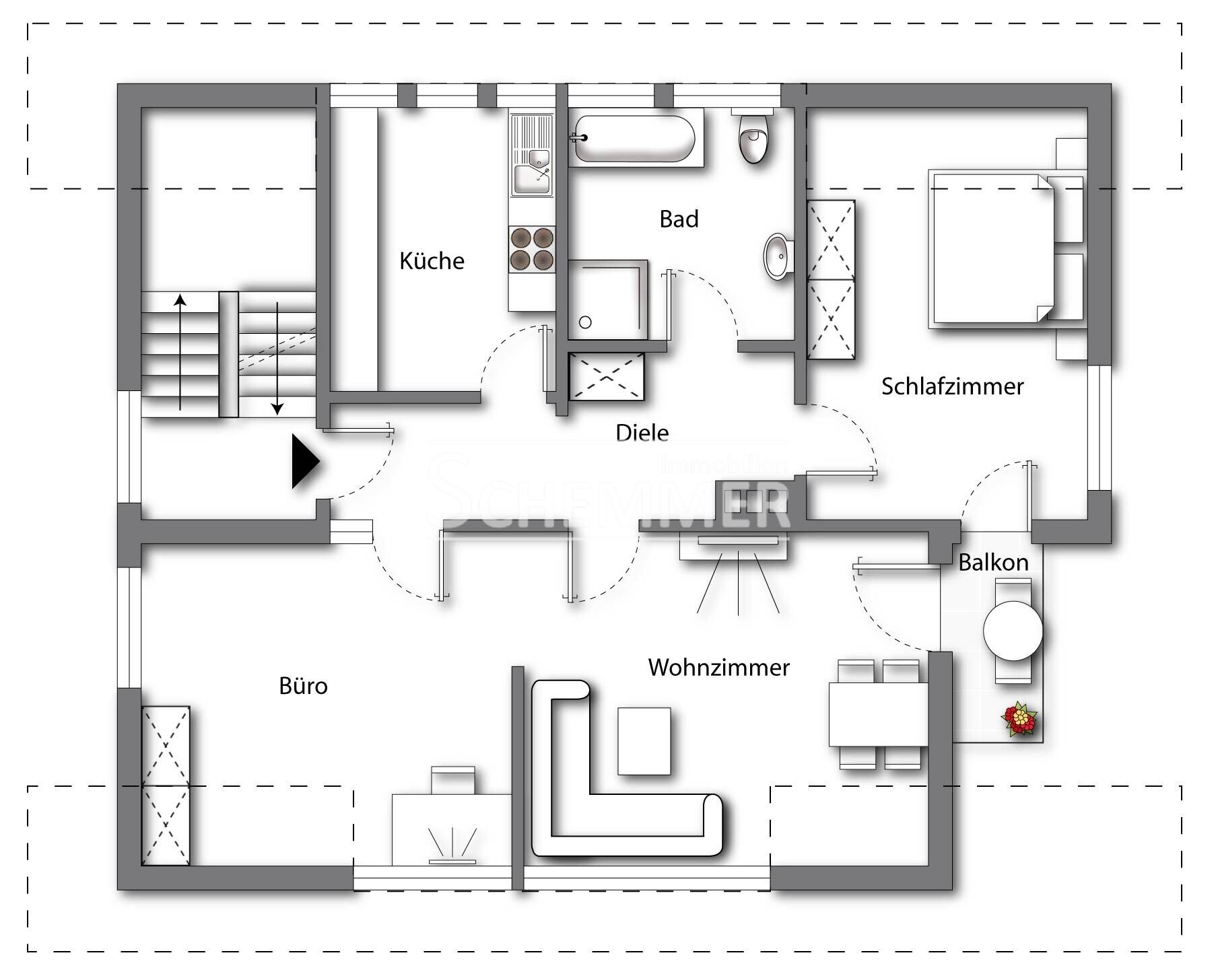 Wohnung zum Kauf 345.000 € 3 Zimmer 74 m²<br/>Wohnfläche Denzlingen 79211