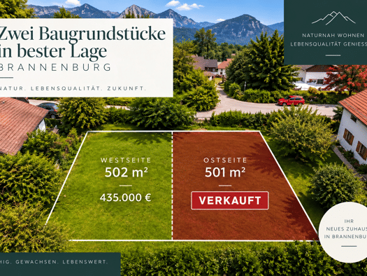 Grundstück zum Kauf 435.000 € 502 m² Grundstück frei ab sofort Brannenburg Brannenburg 83098