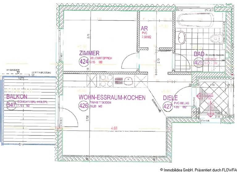 Wohnung zum Kauf 220.000 € 2 Zimmer 38,7 m²<br/>Wohnfläche 2.<br/>Geschoss Völs 6176
