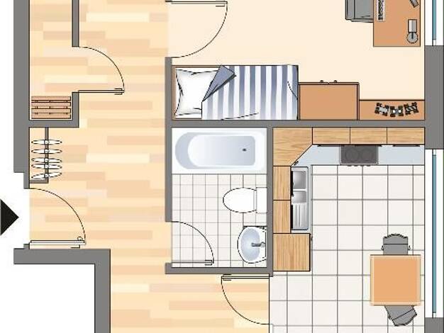 Wohnung zur Miete nur mit Wohnberechtigungsschein 376 € 3 Zimmer 76,7 m² 3. Geschoss frei ab 11.09.2026 Clarenberg 9 Hörde Dortmund 44263