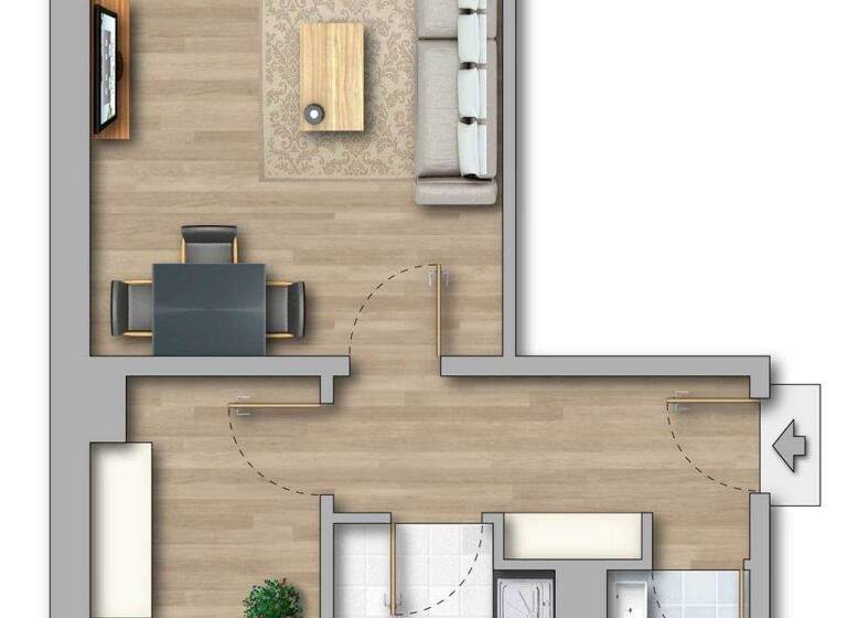 Wohnung zur Miete 298 € 2 Zimmer 48,8 m² 3. Geschoss Förderstraße 17 Merseburg 06217