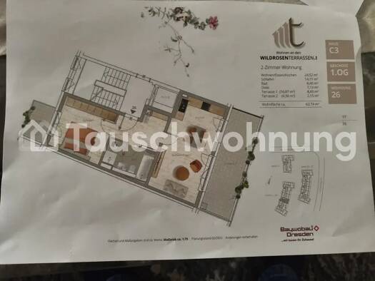 Wohnung zur Miete Tauschwohnung 879 € 2 Zimmer 62 m² Löbtau-Nord Dresden 01159