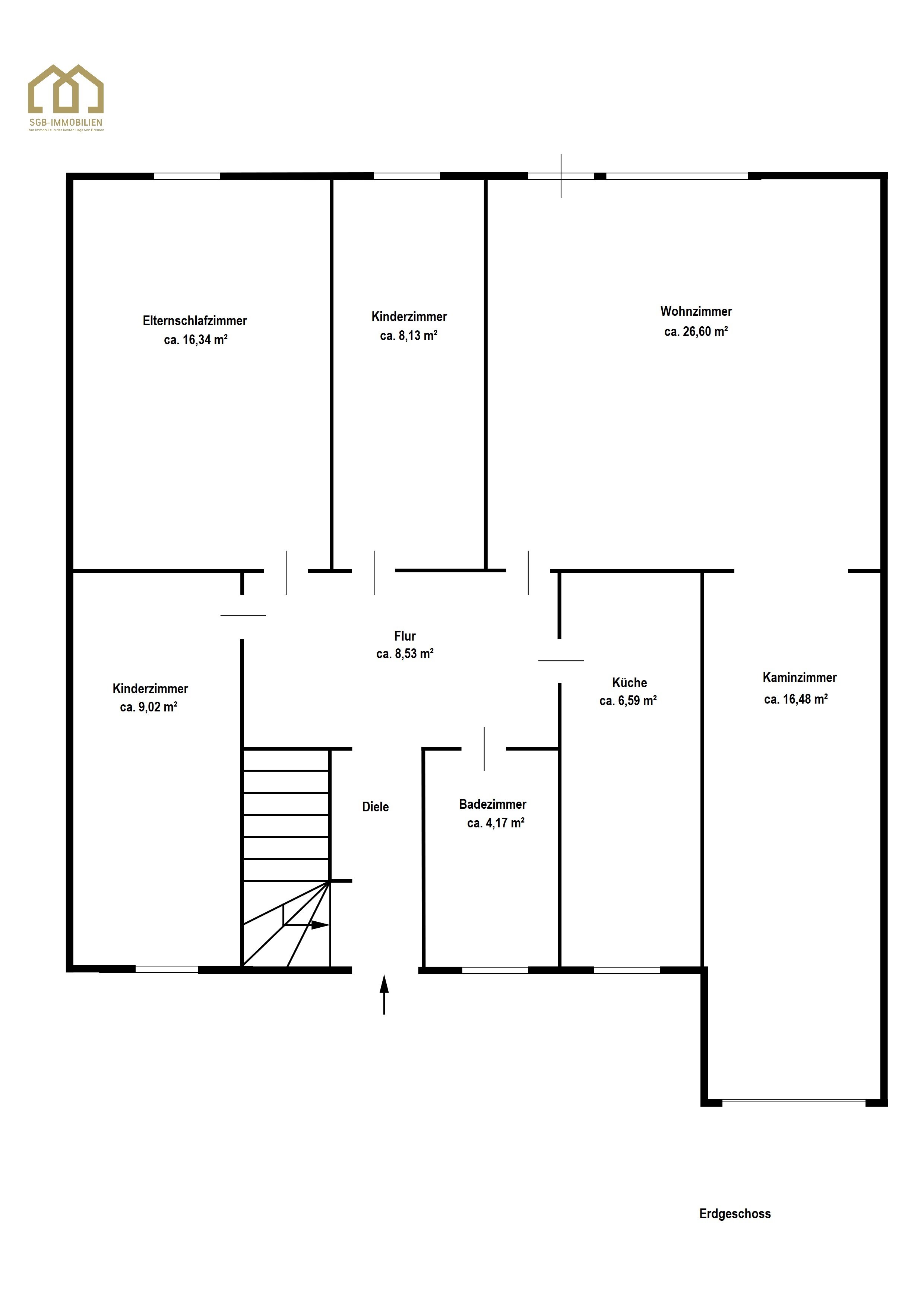 Einfamilienhaus zum Kauf 349.000 € 4 Zimmer 96,2 m²<br/>Wohnfläche 603 m²<br/>Grundstück Seckenhausen Stuhr 28816