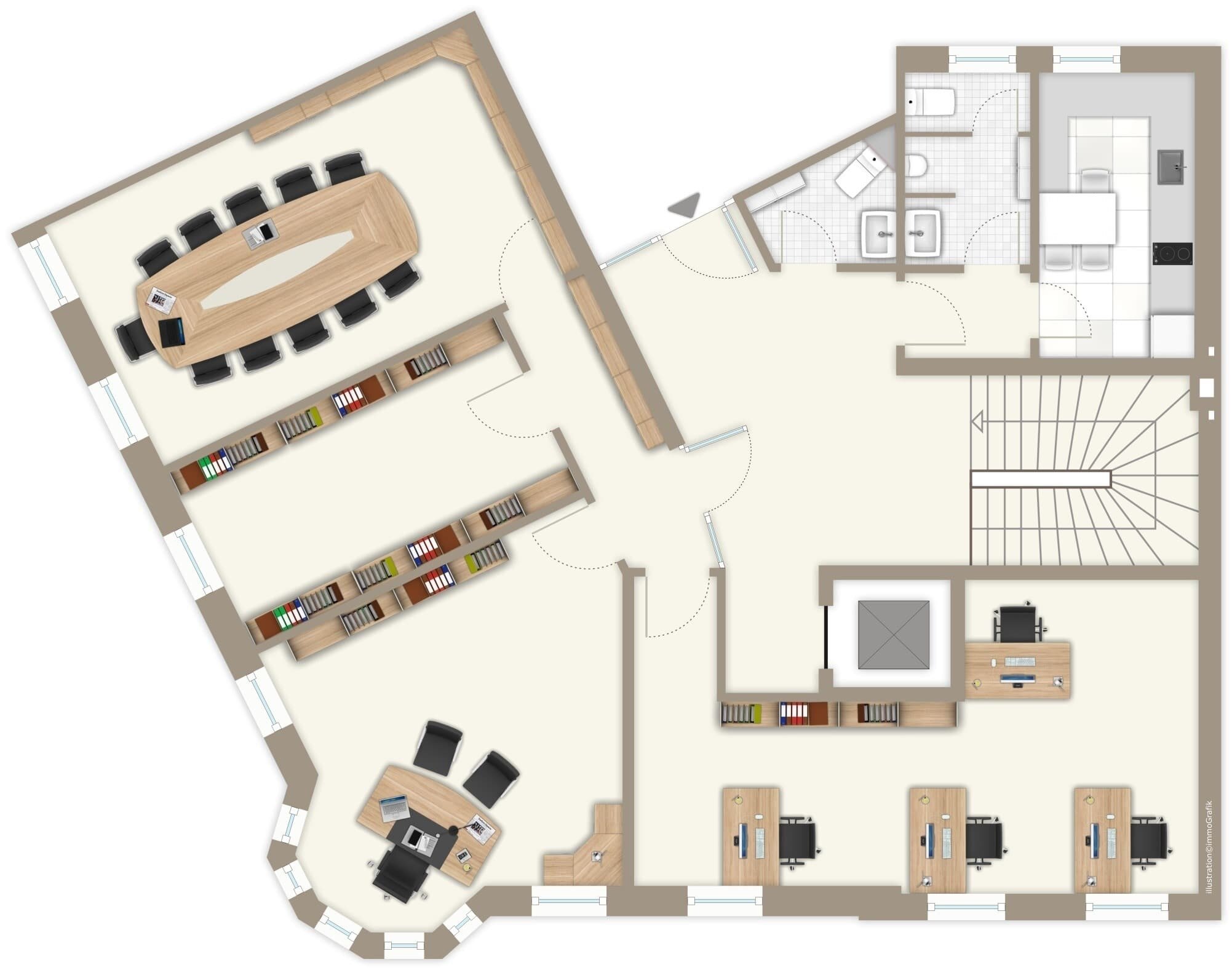 Büro-/Praxisfläche zur Miete provisionsfrei 625 € 4 Zimmer 125 m²<br/>Bürofläche Bad Salzuflen Bad Salzuflen 32105