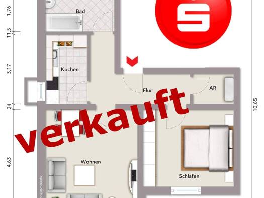 Wohnung zum Kauf 99.000 € 2 Zimmer 55 m² Bad Neustadt Bad Neustadt an der Saale 97616