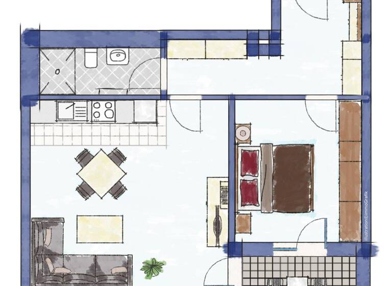 Wohnung zum Kauf 360.000 € 2 Zimmer 62 m² Seebad Warnemünde Rostock 18119