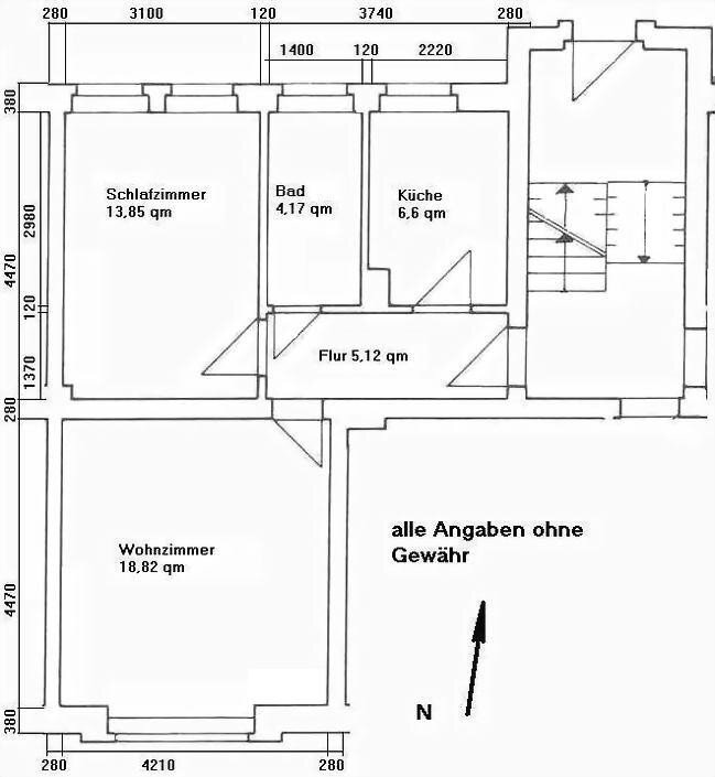 Wohnung zur Miete 271 € 2 Zimmer 49,1 m²<br/>Wohnfläche 2.<br/>Geschoss Herweghstraße 7 Braunsbedra Braunsbedra 06242