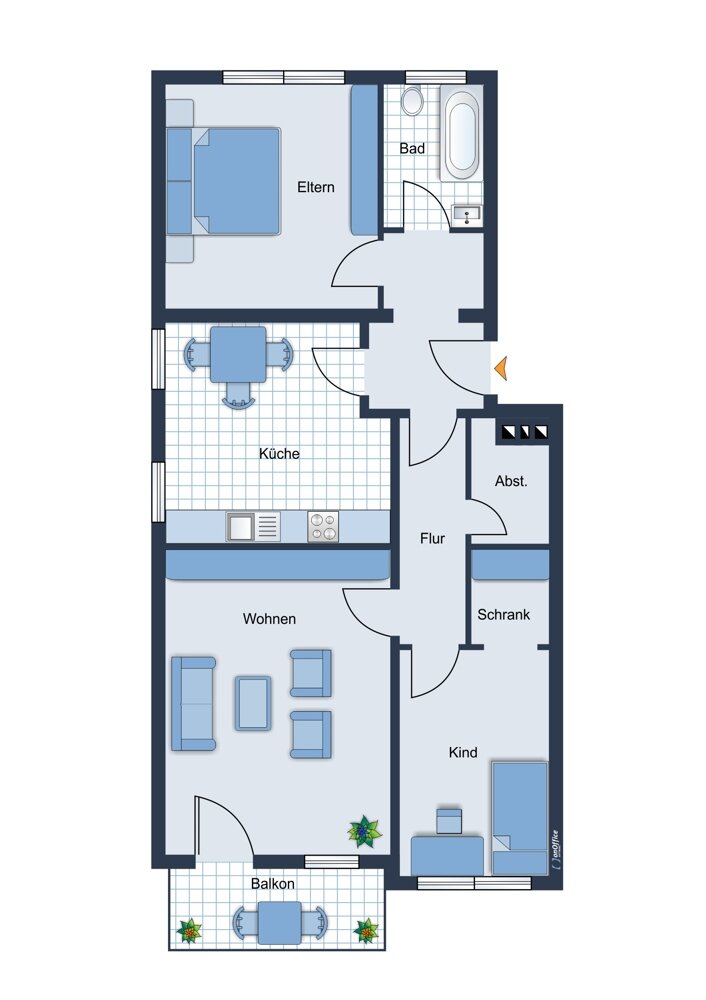 Wohnung zum Kauf 199.000 € 3 Zimmer 83 m²<br/>Wohnfläche 1.<br/>Geschoss ab sofort<br/>Verfügbarkeit Plattling Plattling 94447