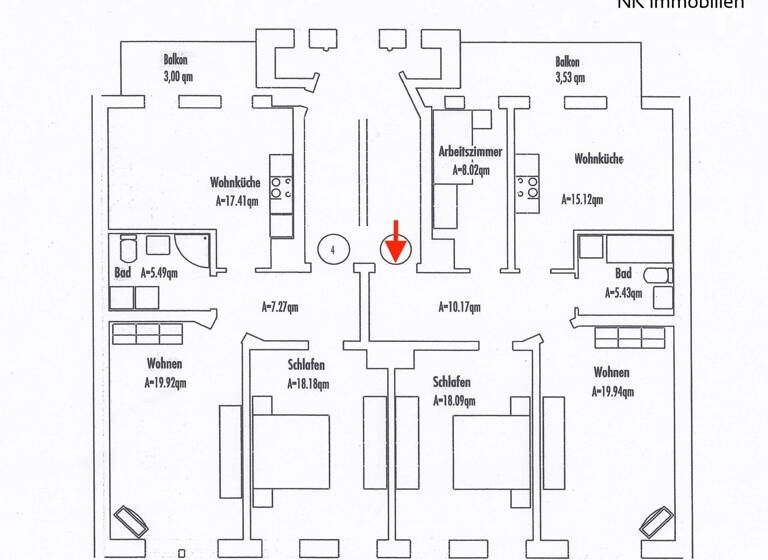 Wohnung zum Kauf 254.000 € 2,5 Zimmer 80,3 m² 2. Geschoss Breitenfelder Str. 78 Gohlis-Mitte Leipzig 04157