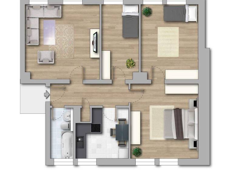 Wohnung zur Miete 419 € 4 Zimmer 81,2 m² 1. Geschoss Pöhlauer Straße 106 Pöhlau Zwickau 08066