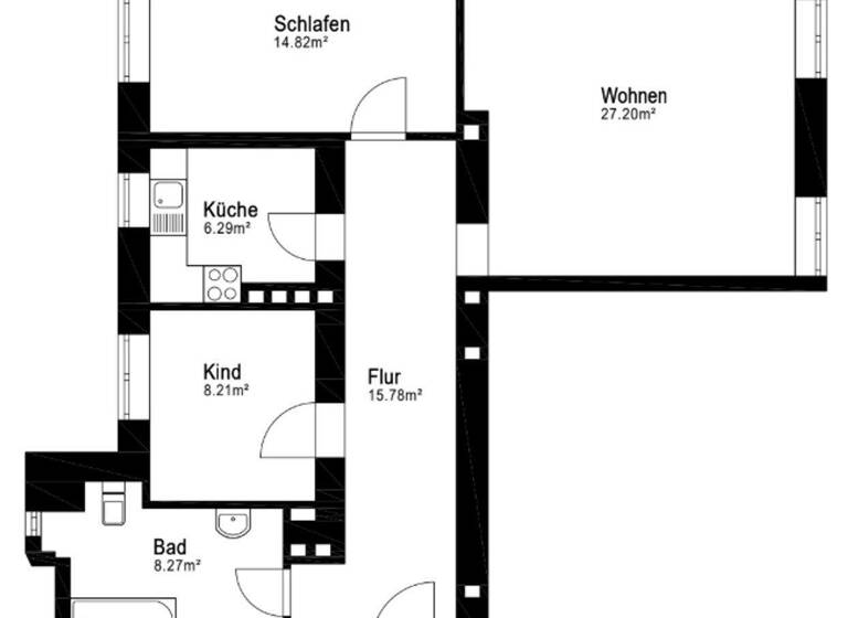 Wohnung zum Kauf 153.000 € 3 Zimmer 80,6 m² EG Daberstedt Erfurt 99099