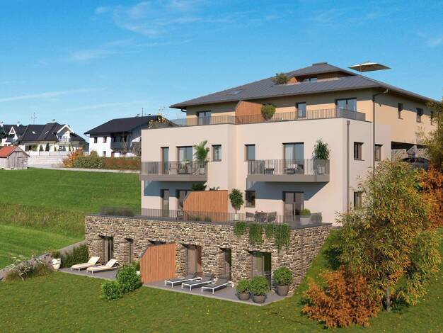 Wohnung zum Kauf - Erstbezug provisionsfrei 832.000 € 4 Zimmer 108 m² 1. Geschoss frei ab 01.12.2027 Mühldorfstrasse 21 Tiefgraben 5310