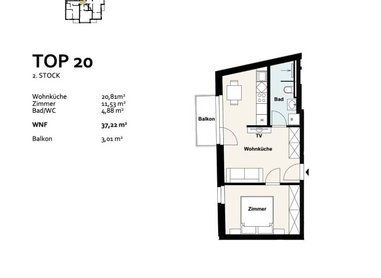 Wohnung zum Kauf - Erstbezug 259.352 € 2 Zimmer 37,2 m² 2. Geschoss Baumergasse 2a Wien 1210