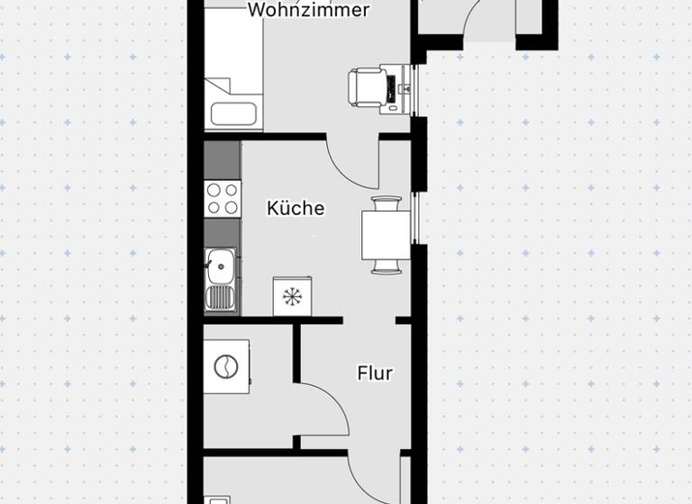 Studio zur Miete 300 € 1 Zimmer 36 m² EG Regensburger Straße 19 Radewell-Osendorf Halle 06132