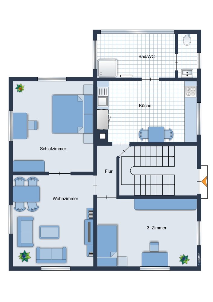 Mehrfamilienhaus zum Kauf 435.000 € 6 Zimmer 112 m²<br/>Wohnfläche 398 m²<br/>Grundstück Stetten Leinfelden-Echterdingen / Stetten 70771