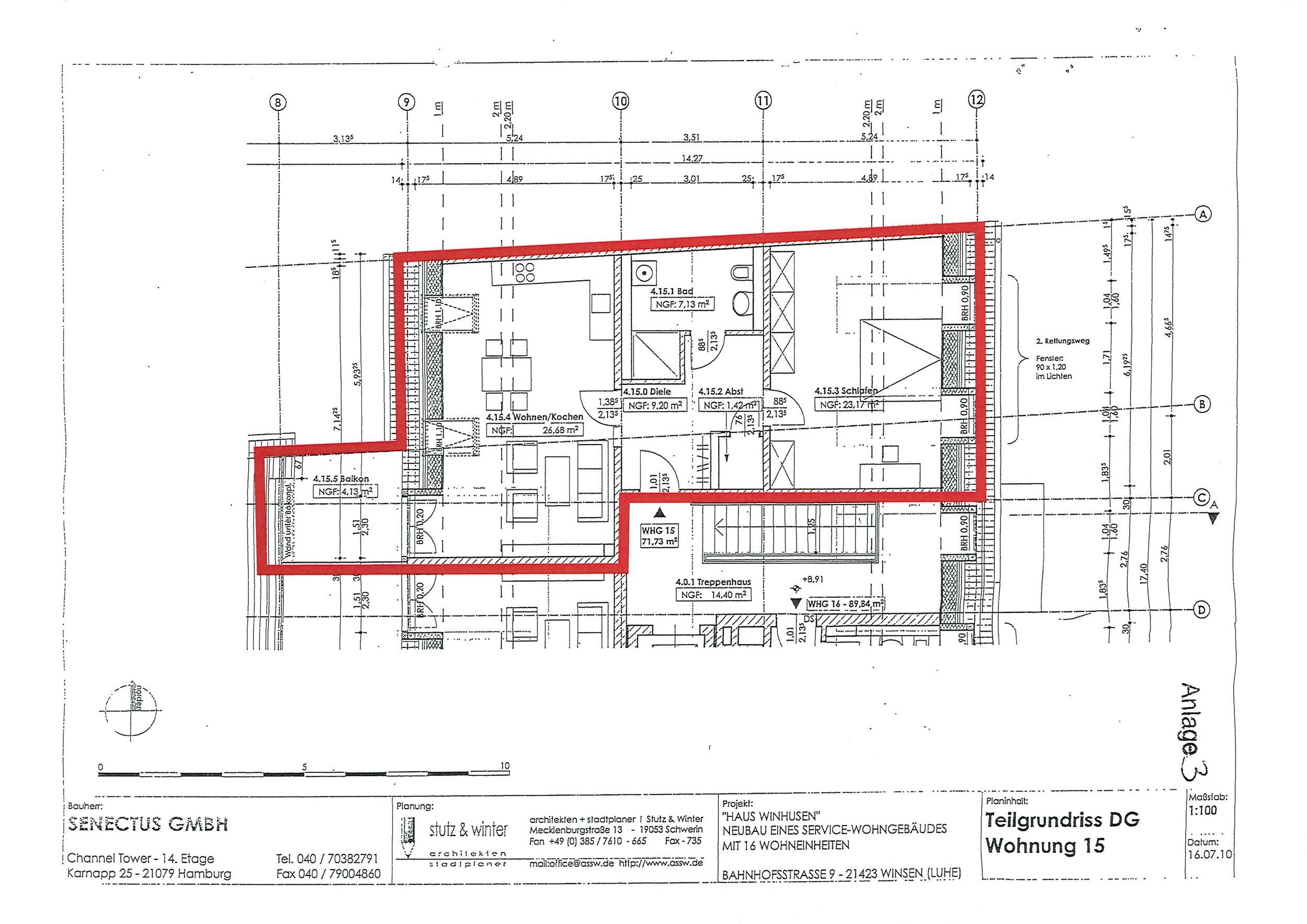 Wohnung zur Miete 970 € 2 Zimmer 71,7 m²<br/>Wohnfläche 2.<br/>Geschoss 01.03.2025<br/>Verfügbarkeit Bahnhofstraße 9 Winsen - Kernstadt Winsen (Luhe) 21423