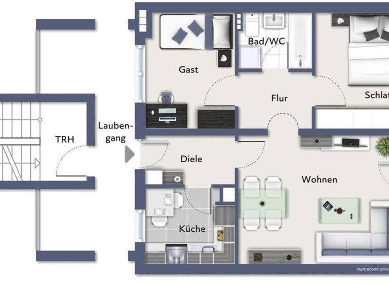 Wohnung zum Kauf 214.500 € 3 Zimmer 66 m² 2. Geschoss Katzwang Nürnberg 90453