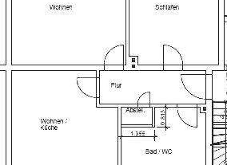 Wohnung zur Miete 472 € 2 Zimmer 66,6 m² Dranske 18556