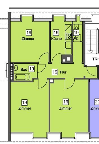 Wohnung zur Miete 915 € 3 Zimmer 72 m²<br/>Wohnfläche 4.<br/>Geschoss ab sofort<br/>Verfügbarkeit Welserstraße 32 St. Jobst Nürnberg 90489