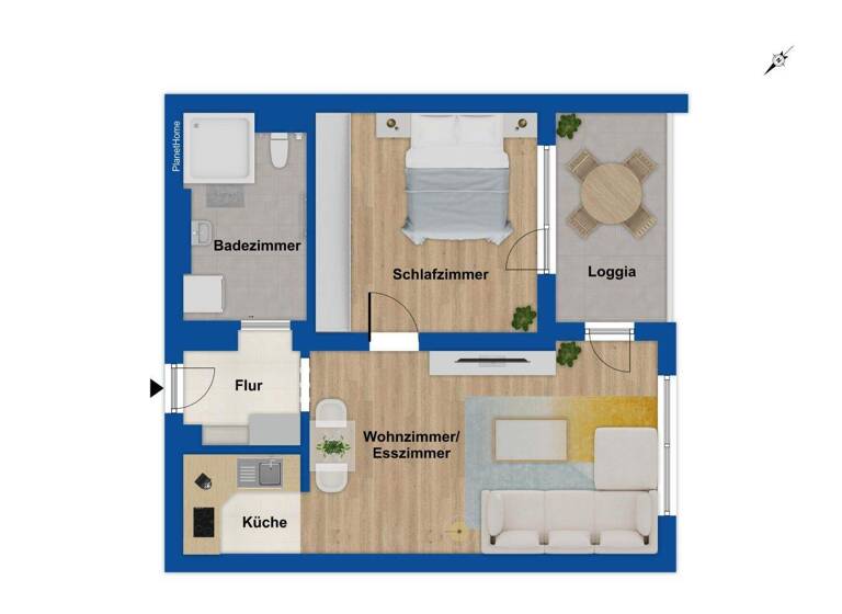 Wohnung zum Kauf 125.000 € 2 Zimmer 45 m² 1. Geschoss Ortenburg 94496