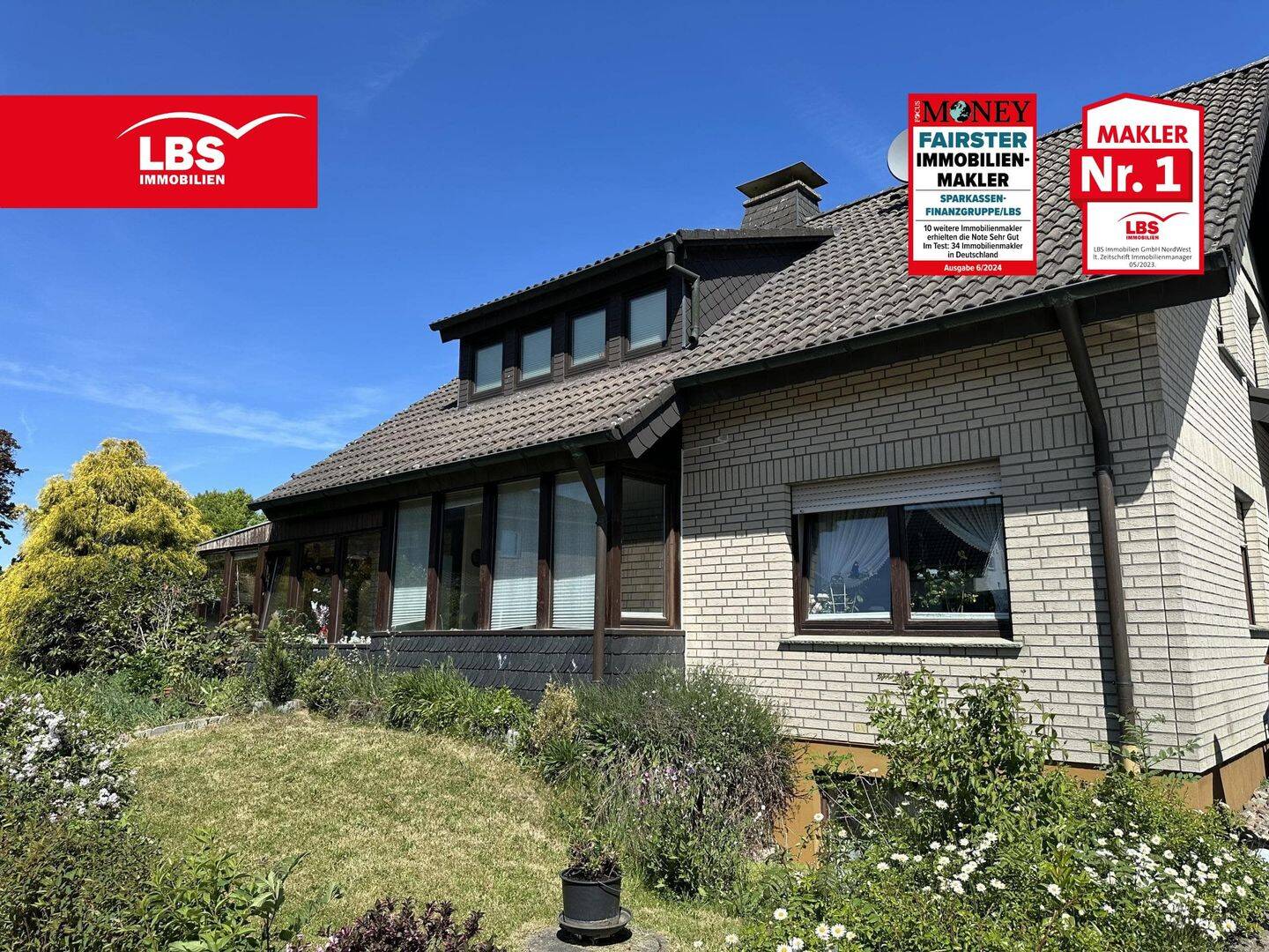 Immobilie in Horn-Bad Meinberg - Erdgeschosswohnung mit Wintergarten im 2-Familienhaus- ruhige Wohnlage - Bild 0