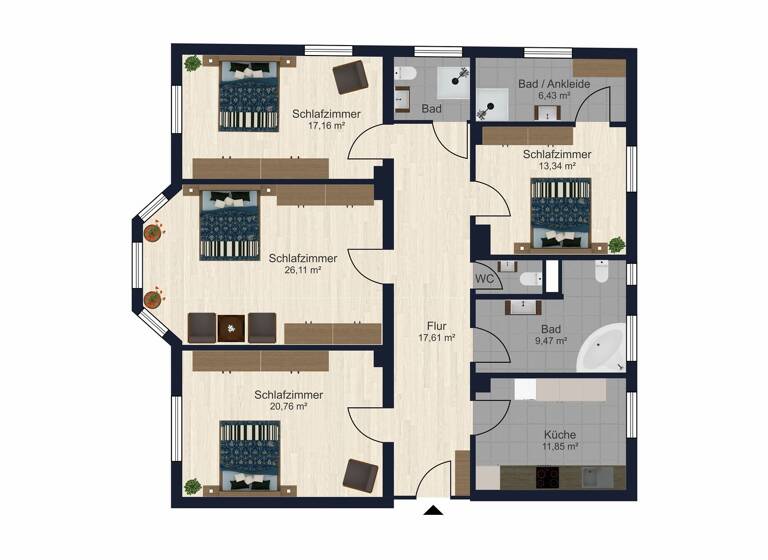 Wohnung zum Kauf 699.000 € 4 Zimmer 131,1 m² Ostenviertel Regensburg 93055