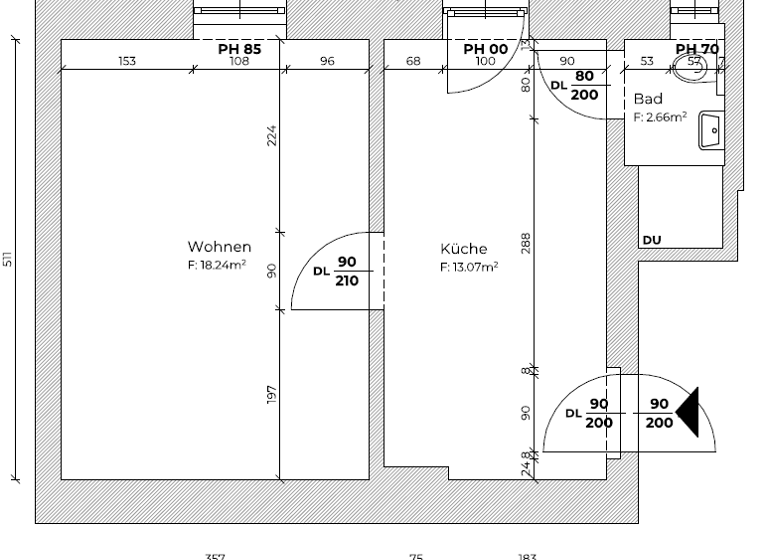 Wohnung zur Miete 518 € 1,5 Zimmer 34 m² 1. Geschoss Brockmanngasse 96 Jakomini Graz 8010