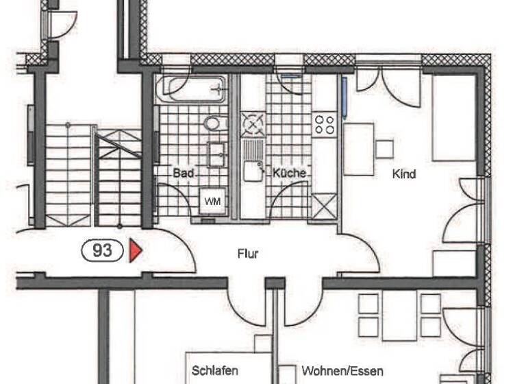 Wohnung zur Miete 1.028 € 3 Zimmer 71,9 m² 3. Geschoss Bertastr. 53 Weichselgarten Nürnberg 90480