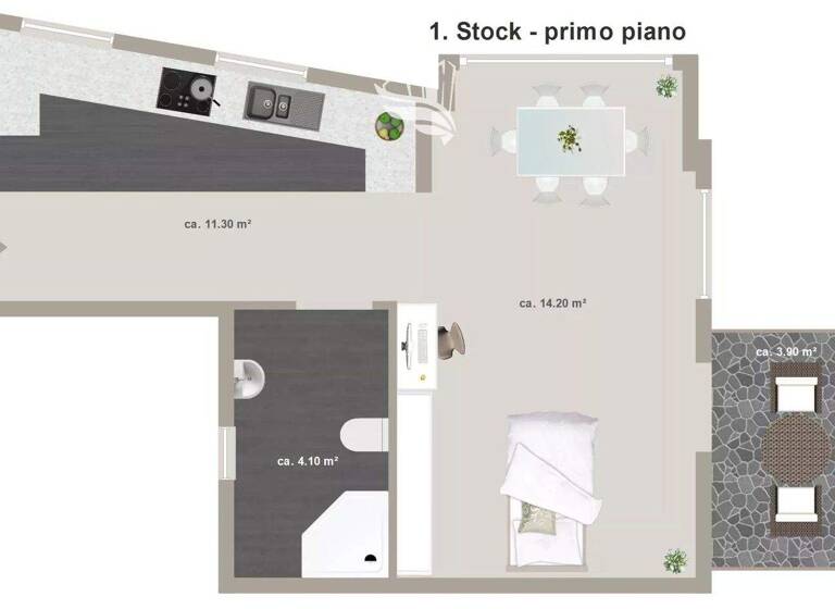 Studio zum Kauf 250.000 € 2 Zimmer 38 m² 1. Geschoss Meran 39012