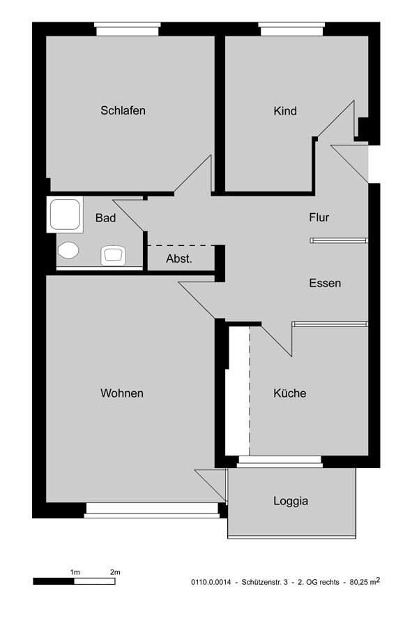 Wohnung zur Miete 846 € 3 Zimmer 80,3 m²<br/>Wohnfläche 2.<br/>Geschoss Schützenstr. 3 List Hannover 30161