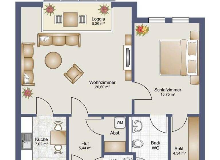 Wohnung zum Kauf 235.000 € 2 Zimmer 70 m² Rastede II Rastede 26180