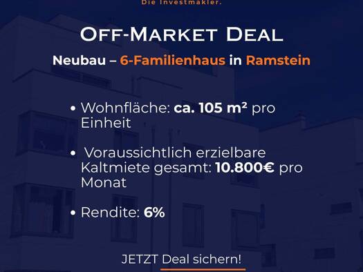 Mehrfamilienhaus zum Kauf - Erstbezug 19 Zimmer 622 m² 923 m² Grundstück Ramstein 66877